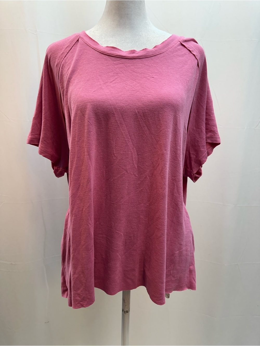 POL Relaxed Short-Sleeve Tee in Rose Pink M NWTS